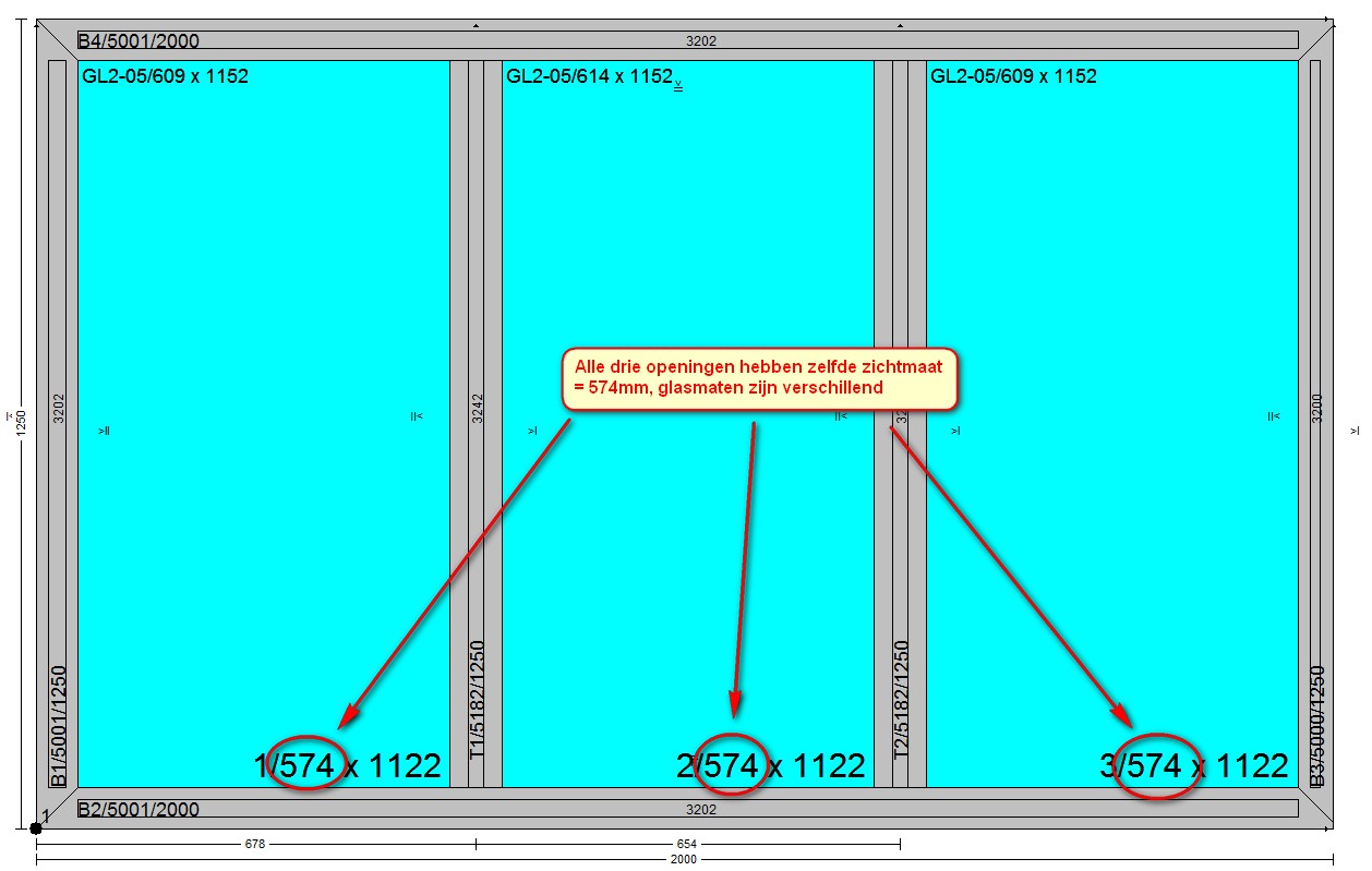 What's > Instelling gelijke zicht glasmaten (3.34 - 3057)